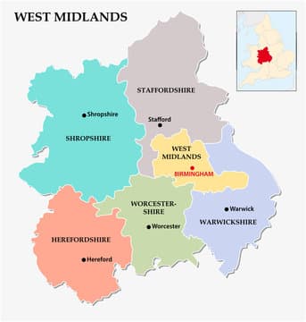 West Midlands coverage map